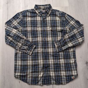 Carhartt Relaxed Fit Shirt Mens Large Plaid Button Front Cotton